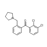 structure of CAS# 898774-93-1, (2,3-Dichlorophenyl)[2-(1-pyrrolidinylmethyl)phenyl]methanone;2,3-dichloro-2'-pyrrolidinomethyl benzophenone