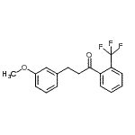structure of CAS# 898774-96-4, 3-(3-Methoxyphenyl)-1-[2-(trifluoromethyl)phenyl]-1-propanone;3-(3-methoxyphenyl)-2'-trifluoromethylpropiophenone