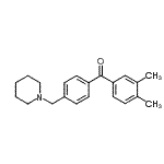 structure of CAS# 898775-11-6, (3,4-Dimethylphenyl)[4-(1-piperidinylmethyl)phenyl]methanone;3,4-dimethyl-4'-piperidinomethyl benzophenone