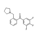 structure of CAS# 898775-12-7, [2-(1-Pyrrolidinylmethyl)phenyl](3,4,5-trifluorophenyl)methanone;2'-pyrrolidinomethyl-3,4,5-trifluorobenzophenone