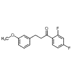 structure of CAS# 898775-28-5, 1-(2,4-Difluorophenyl)-3-(3-methoxyphenyl)-1-propanone;2',4'-difluoro-3-(3-methoxyphenyl)propiophenone