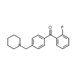 structure of CAS# 898775-29-6, (2-Fluorophenyl)[4-(1-piperidinylmethyl)phenyl]methanone;2-fluoro-4'-piperidinomethyl benzophenone