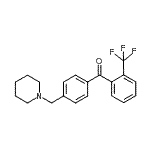 structure of CAS# 898775-32-1, [4-(1-Piperidinylmethyl)phenyl][2-(trifluoromethyl)phenyl]methanone;4'-piperidinomethyl-2-trifluoromethylbenzophenone