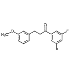 结构式 CAS# 898775-34-3, 1-(3,5-二氟苯基)-3-(3-甲氧基苯基)-1-丙酮