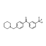 structure of CAS# 898775-35-4, [4-(1-Piperidinylmethyl)phenyl][3-(trifluoromethyl)phenyl]methanone;4'-piperidinomethyl-3-trifluoromethylbenzophenone