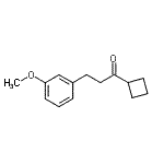 structure of CAS# 898775-43-4, 1-Cyclobutyl-3-(3-methoxyphenyl)-1-propanone;cyclobutyl 2-(3-methoxyphenyl)ethyl ketone