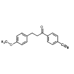 structure of CAS# 898775-60-5, 4-[3-(4-Methoxyphenyl)propanoyl]benzonitrile;4'-cyano-3-(4-methoxyphenyl)propiophenone