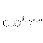 结构式 CAS# 898775-79-6, 乙基4-氧代-4-[4-(1-哌啶基甲基)苯基]丁酸酯