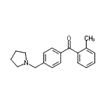结构式 CAS# 898775-91-2, (2-甲基苯基)[4-(1-吡咯烷基甲基)苯基]甲酮
