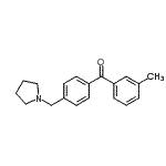 structure of CAS# 898775-93-4, (3-Methylphenyl)[4-(1-pyrrolidinylmethyl)phenyl]methanone;3-methyl-4'-pyrrolidinomethyl benzophenone
