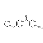 structure of CAS# 898775-95-6, (4-Methylphenyl)[4-(1-pyrrolidinylmethyl)phenyl]methanone;4-methyl-4'-pyrrolidinomethyl benzophenone