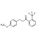 structure of CAS# 898776-02-8, 3-(4-Methoxyphenyl)-1-[2-(trifluoromethyl)phenyl]-1-propanone;3-(4-methoxyphenyl)-2'-trifluoromethylpropiophenone