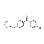 structure of CAS# 898776-29-9, (4-Bromophenyl)[4-(1-pyrrolidinylmethyl)phenyl]methanone;4-bromo-4'-pyrrolidinomethyl benzophenone