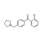 structure of CAS# 898776-61-9, (2-Chlorophenyl)[4-(1-pyrrolidinylmethyl)phenyl]methanone;2-chloro-4'-pyrrolidinomethyl benzophenone