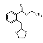 结构式 CAS# 898776-74-4, 乙基2-(1,3-二氧戊环-2-基甲基)苯甲酸酯
