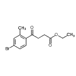 结构式 CAS# 898776-92-6, 乙基4-(4-溴-2-甲基苯基)-4-氧代丁酸酯