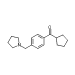 structure of CAS# 898777-01-0, Cyclopentyl[4-(1-pyrrolidinylmethyl)phenyl]methanone;cyclopentyl 4-(pyrrolidinomethyl)phenyl ketone
