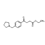 structure of CAS# 898777-07-6, Ethyl 4-oxo-4-[4-(1-pyrrolidinylmethyl)phenyl]butanoate;ethyl 4-oxo-4-[(4-pyrrolidinomthyl)phenyl]butyrate