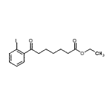 结构式 CAS# 898777-18-9, 乙基7-(2-碘苯基)-7-氧代庚酸酯