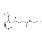 结构式 CAS# 898777-67-8, 乙基4-氧代-4-[2-(三氟甲基)苯基]丁酸酯
