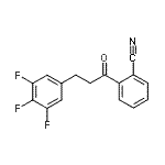 structure of CAS# 898777-70-3, 2-[3-(3,4,5-Trifluorophenyl)propanoyl]benzonitrile;2'-cyano-3-(3,4,5-trifluorophenyl)propiophenone