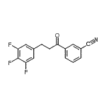 结构式 CAS# 898777-72-5, 3-[3-(3,4,5-三氟苯基)丙酰]苯甲腈