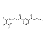 结构式 CAS# 898777-78-1, 乙基3-[3-(3,4,5-三氟苯基)丙酰]苯甲酸酯