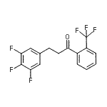 结构式 CAS# 898778-30-8, 1-[2-(三氟甲基)苯基]-3-(3,4,5-三氟苯基)-1-丙酮