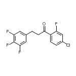 结构式 CAS# 898778-48-8, 1-(4-氯-2-氟苯基)-3-(3,4,5-三氟苯基)-1-丙酮