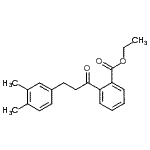 结构式 CAS# 898778-99-9, 乙基2-[3-(3,4-二甲基苯基)丙酰]苯甲酸酯