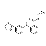 结构式 CAS# 898779-00-5, 乙基2-[3-(1,3-二氧戊环-2-基)苯甲酰基]苯甲酸酯