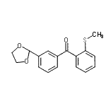 结构式 CAS# 898779-09-4, [3-(1,3-二氧戊环-2-基)苯基][2-(甲硫基)苯基]甲酮