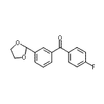 结构式 CAS# 898779-27-6, [3-(1,3-二氧戊环-2-基)苯基](4-氟苯基)甲酮