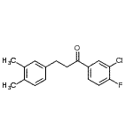 结构式 CAS# 898779-55-0, 1-(3-氯-4-氟苯基)-3-(3,4-二甲基苯基)-1-丙酮