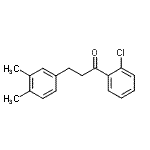 structure of CAS# 898779-57-2, 1-(2-Chlorophenyl)-3-(3,4-dimethylphenyl)-1-propanone;2'-chloro-3-(3,4-dimethylphenyl)propiophenone
