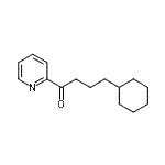 structure of CAS# 898779-62-9, 4-Cyclohexyl-1-(2-pyridinyl)-1-butanone;(3-Cyclohexyl)propyl 2-pyridyl ketone