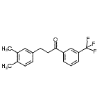 结构式 CAS# 898779-63-0, 3-(3,4-二甲基苯基)-1-[3-(三氟甲基)苯基]-1-丙酮