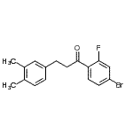 结构式 CAS# 898779-67-4, 1-(4-溴-2-氟苯基)-3-(3,4-二甲基苯基)-1-丙酮