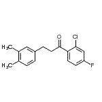 结构式 CAS# 898779-69-6, 1-(2-氯-4-氟苯基)-3-(3,4-二甲基苯基)-1-丙酮