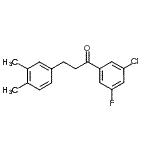 结构式 CAS# 898779-71-0, 1-(3-氯-5-氟苯基)-3-(3,4-二甲基苯基)-1-丙酮