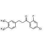 structure of CAS# 898779-73-2, 1-(4-Chloro-2-fluorophenyl)-3-(3,4-dimethylphenyl)-1-propanone;4'-chloro-3-(3,4-dimethylphenyl)-2'-fluoropropiophenone