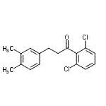 structure of CAS# 898779-93-6, 1-(2,6-Dichlorophenyl)-3-(3,4-dimethylphenyl)-1-propanone;2',6'-dichloro-3-(3,4-dimethylphenyl)propiophenone