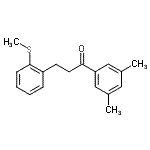 structure of CAS# 898780-04-6, 1-(3,5-Dimethylphenyl)-3-[2-(methylsulfanyl)phenyl]-1-propanone;3',5'-dimethyl-3-(2-thiomethylphenyl)propiophenone