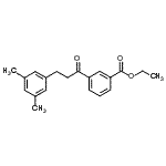结构式 CAS# 898780-35-3, 乙基3-[3-(3,5-二甲基苯基)丙酰]苯甲酸酯