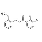 structure of CAS# 898780-43-3, 1-(2,3-Dichlorophenyl)-3-[2-(methylsulfanyl)phenyl]-1-propanone;2',3'-dichloro-3-(2-thiomethylphenyl)propiophenone
