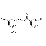 structure of CAS# 898780-47-7, 1-(3-Bromophenyl)-3-(3,5-dimethylphenyl)-1-propanone;3'-bromo-3-(3,5-dimethylphenyl)propiophenone