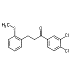 structure of CAS# 898780-52-4, 1-(3,4-Dichlorophenyl)-3-[2-(methylsulfanyl)phenyl]-1-propanone;3',4'-dichloro-3-(2-thiomethylphenyl)propiophenone