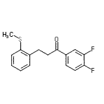 结构式 CAS# 898780-59-1, 1-(3,4-二氟苯基)-3-[2-(甲硫基)苯基]-1-丙酮