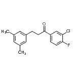 structure of CAS# 898780-78-4, 1-(3-Chloro-4-fluorophenyl)-3-(3,5-dimethylphenyl)-1-propanone;3'-chloro-3-(3,5-dimethylphenyl)-4'-fluoropropiophenone