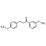 structure of CAS# 898780-83-1, 1-(3-Methoxyphenyl)-3-[4-(methylsulfanyl)phenyl]-1-propanone;3'-methoxy-3-(4-thiomethylphenyl)propiophenone